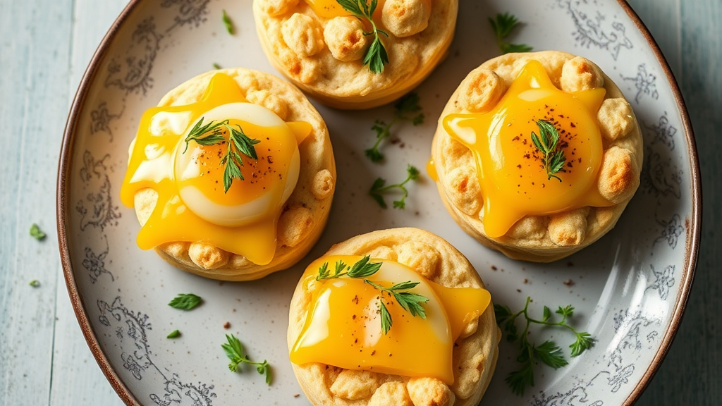 Lemon Cheddar Biscuits with Pig's Head and Owlbear Egg (Creative Recipe)
