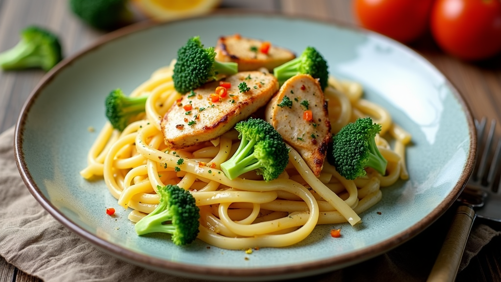 Lemon Chicken Pasta with Broccoli