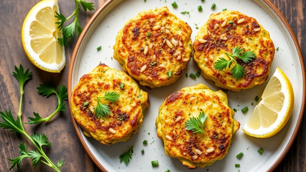 Lemon Dill Zucchini Fritters