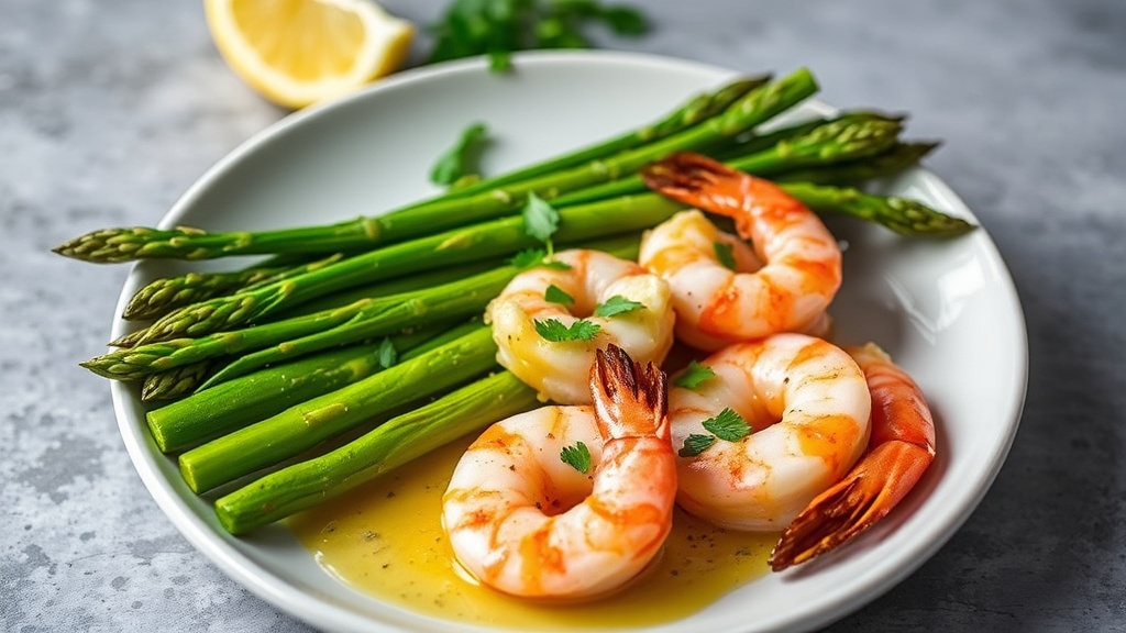 Lemon Garlic Butter Shrimp with Asparagus
