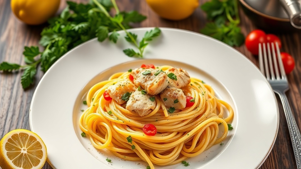 Lemon Garlic Chicken Pasta
