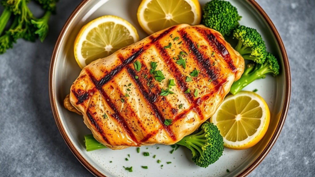 Lemon Herb Grilled Chicken with Broccoli