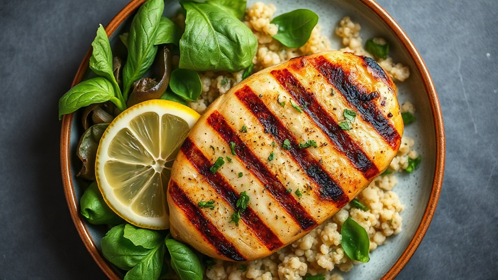 Lemon Herb Grilled Chicken with Quinoa Salad