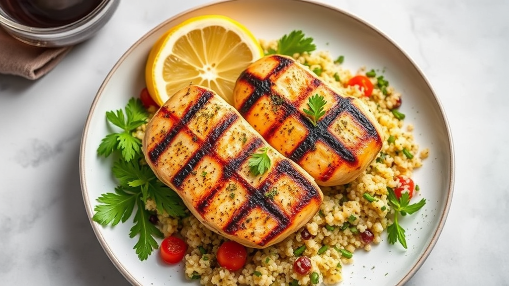 Lemon Herb Grilled Chicken with Quinoa Salad