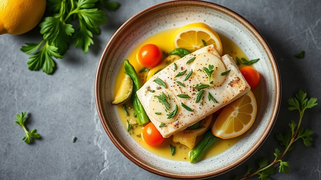 Lemon Herb Swai with Garlic Butter Sauce