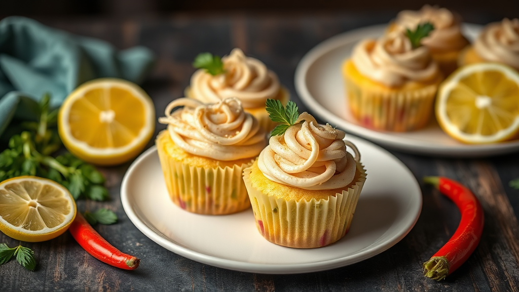 Lemon Pepper Squid Cupcakes