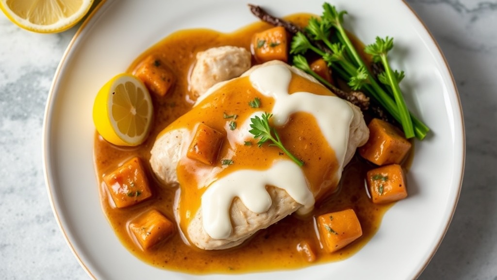 Lemon Sour Cream Chicken with Savory Gravy