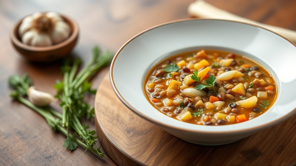 Lentil and Leek Stew with Garlic