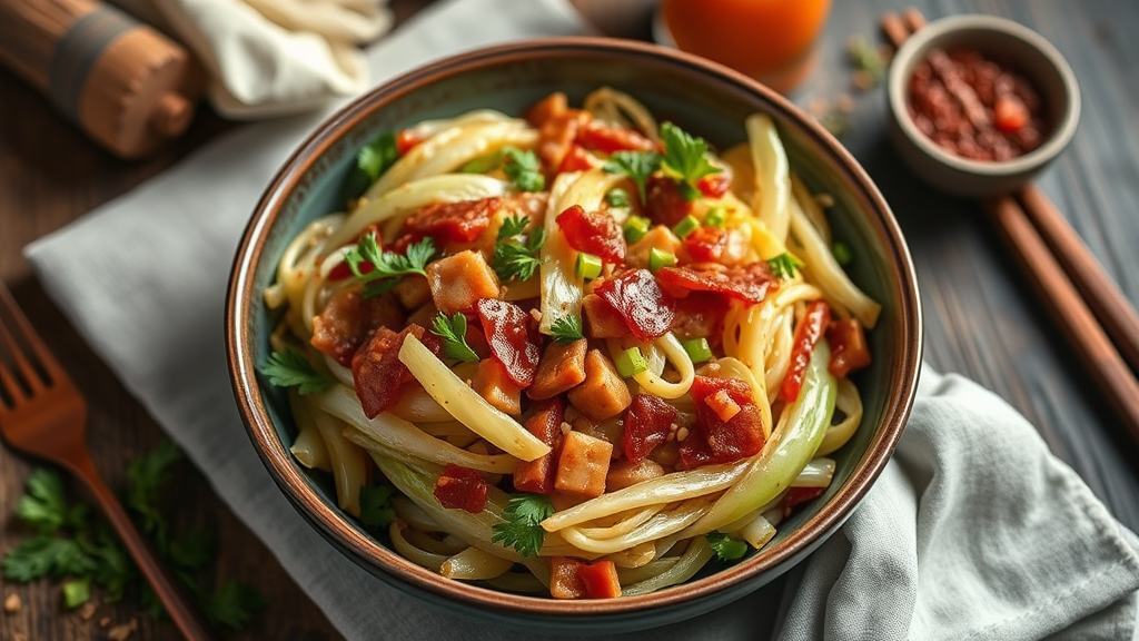 Low Carb Bacon Cabbage Stir-Fry