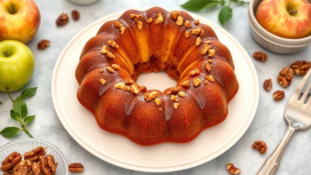 Low-Fat Apple Walnut Bundt Cake