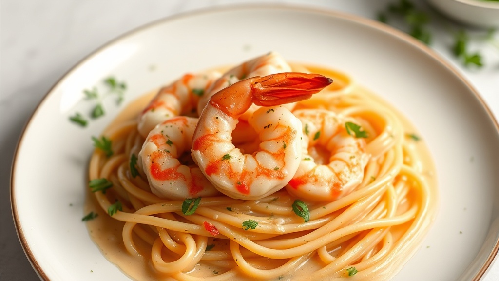 Luscious Creamy Shrimp Scampi
