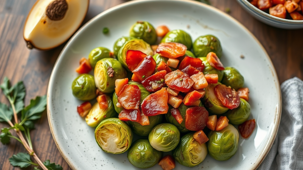 Maple Bacon Brussels Sprouts