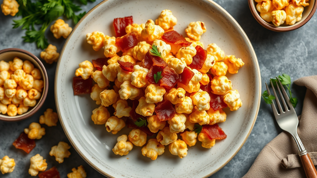 Maple Bacon Cheddar Popcorn