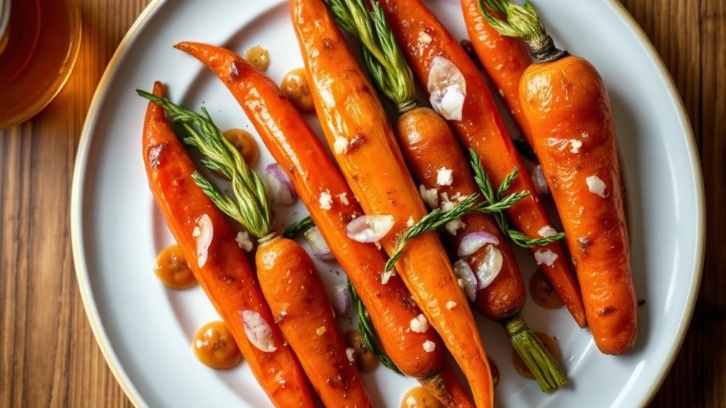 Maple Bourbon Glazed Carrots