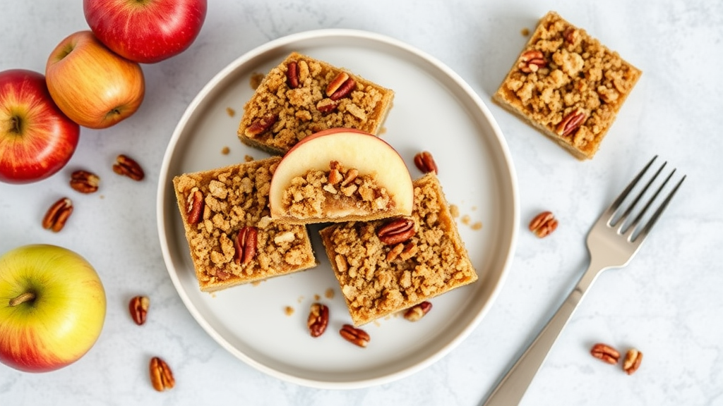 Maple Pecan Apple Crumble Bars