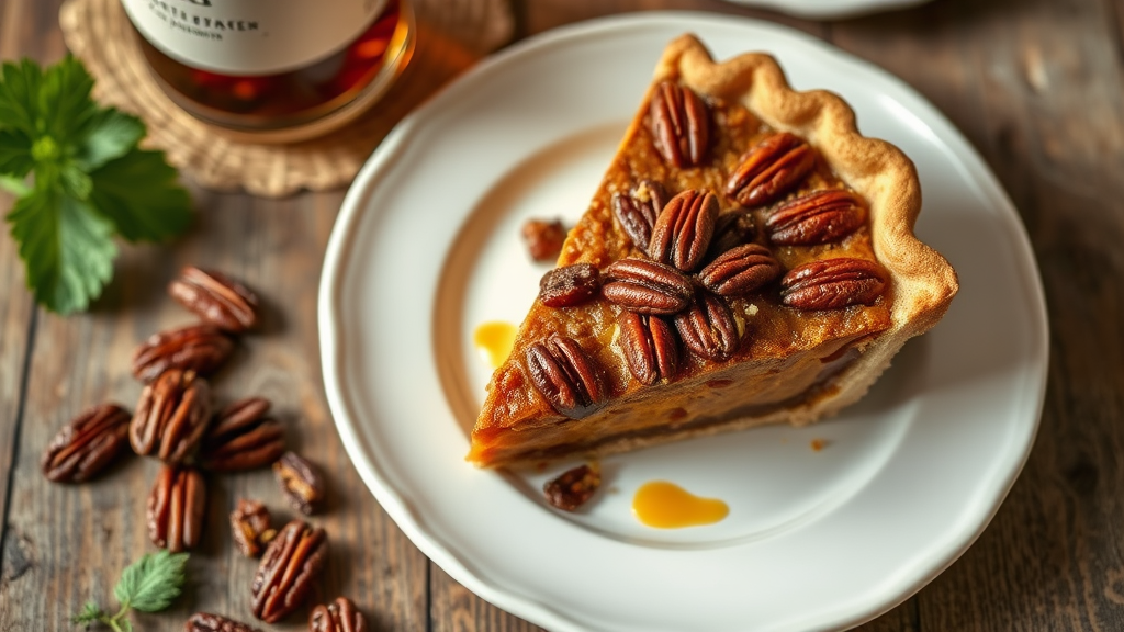 Maple Pecan Pie with a Touch of Bourbon