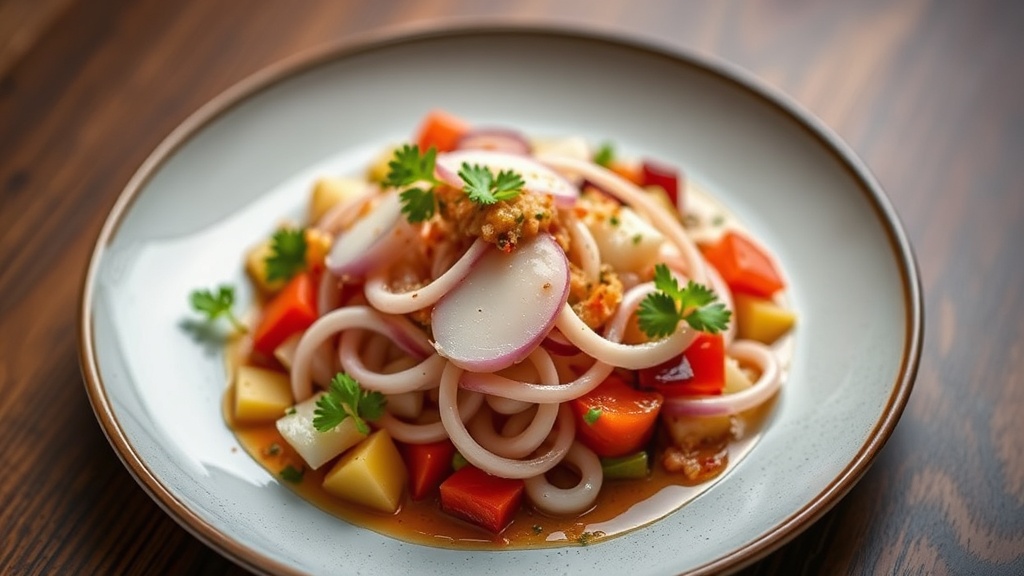 Maple Syrup Squid Ceviche