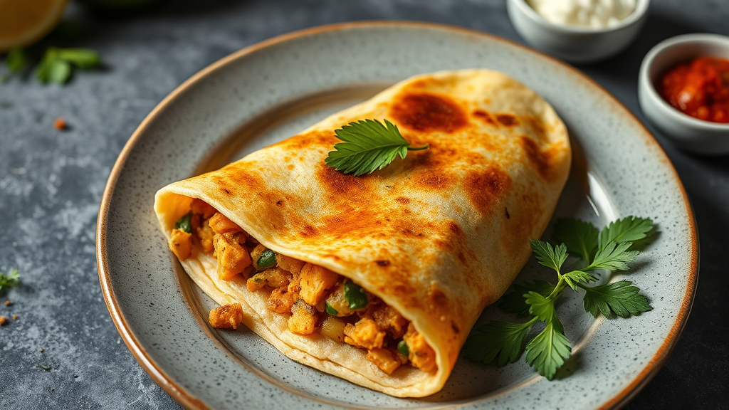 Masala Dosa with Spiced Potato Filling