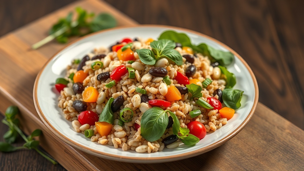 Mediterranean Bean and Barley Salad