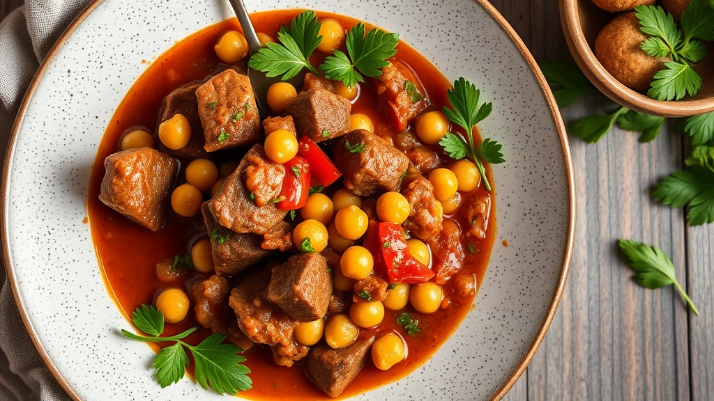 Mediterranean Beef and Chickpea Stew