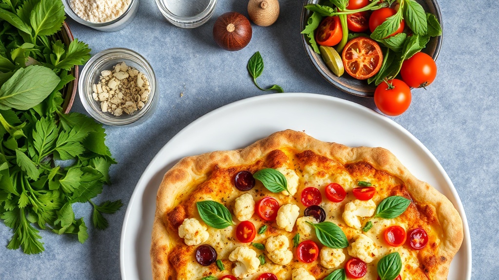 Mediterranean Cauliflower Pizza