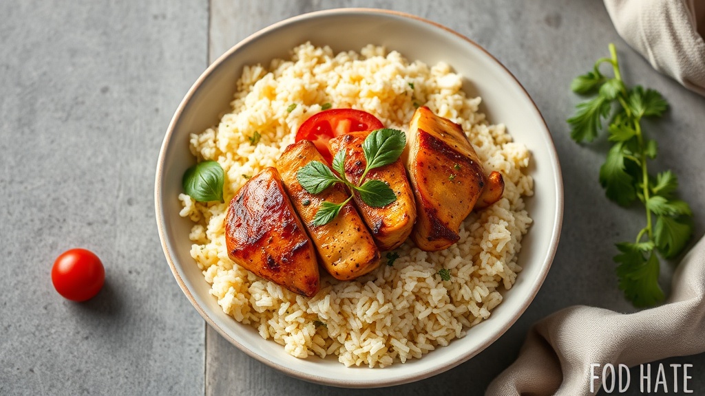 Mediterranean Chicken and Rice Bowl