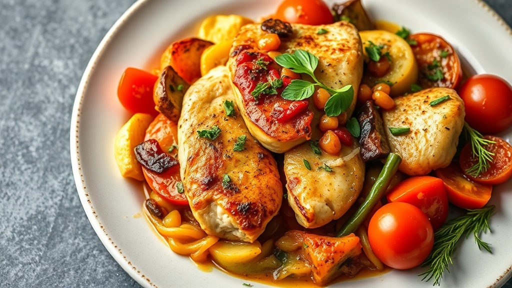 Mediterranean Chicken and Vegetable Bake