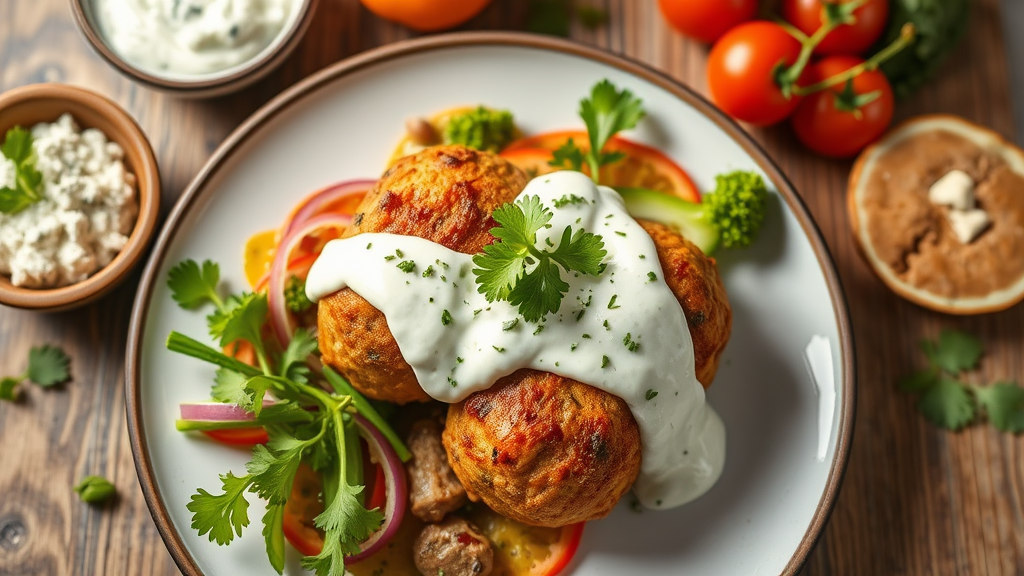 Mediterranean Chicken Kofta with Tzatziki Sauce