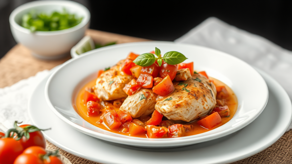 Mediterranean Chicken with Diced Tomatoes