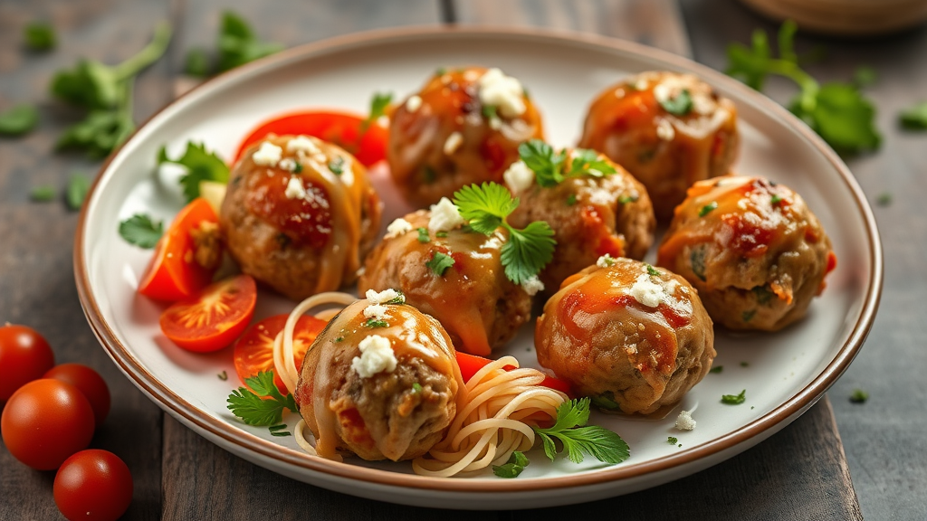 Mediterranean Feta Meatballs