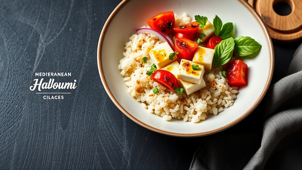 Mediterranean Halloumi Rice Bowl