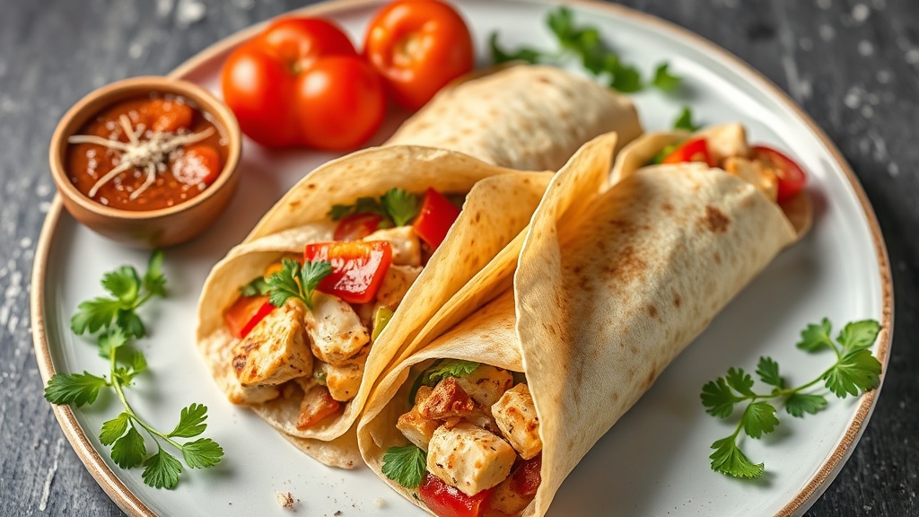 Mediterranean Marinated Chicken Wraps
