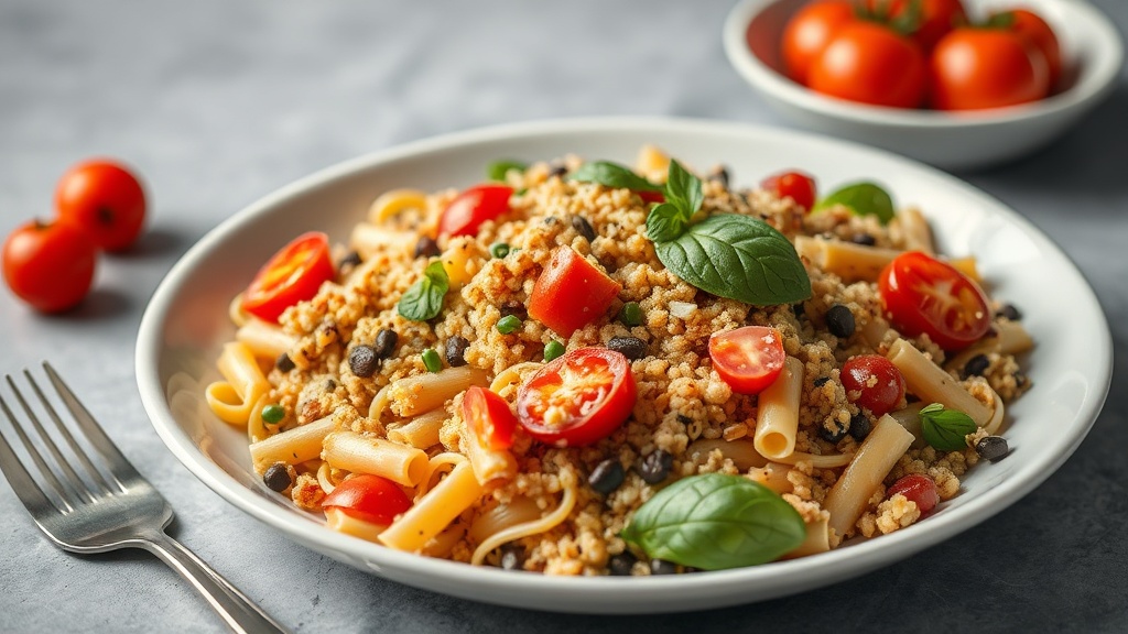 Mediterranean Quinoa and Brown Rice Pasta Salad