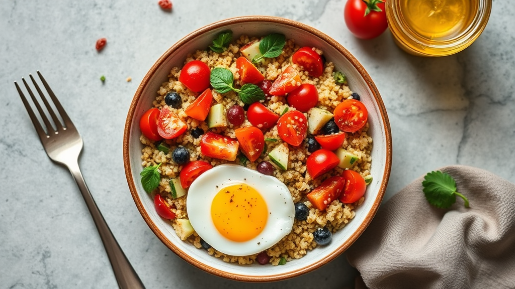 Mediterranean Quinoa Breakfast Bowl