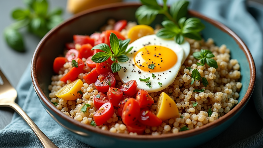 Mediterranean Quinoa Breakfast Bowl