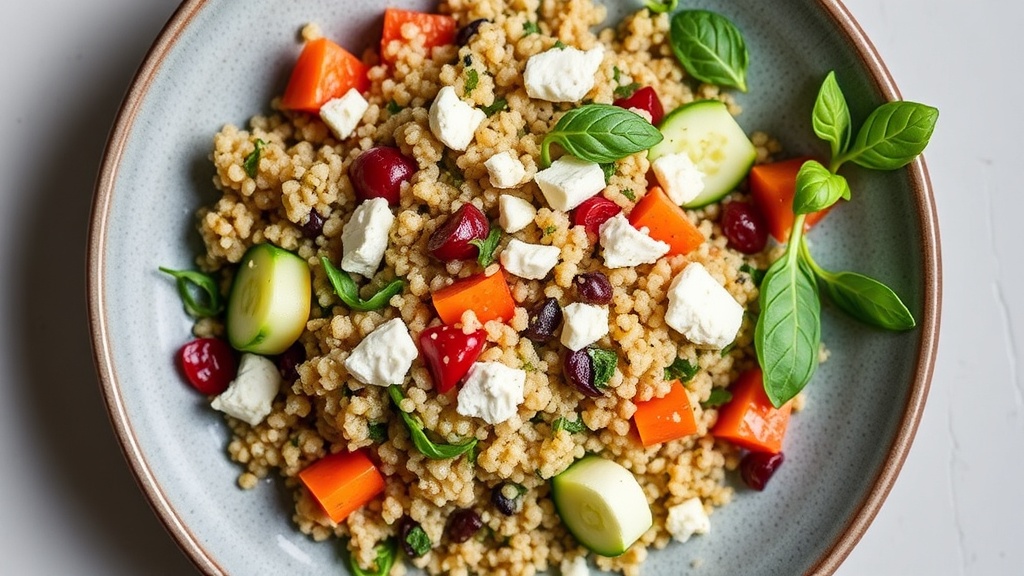 Mediterranean Quinoa Salad with Cucumber and Feta