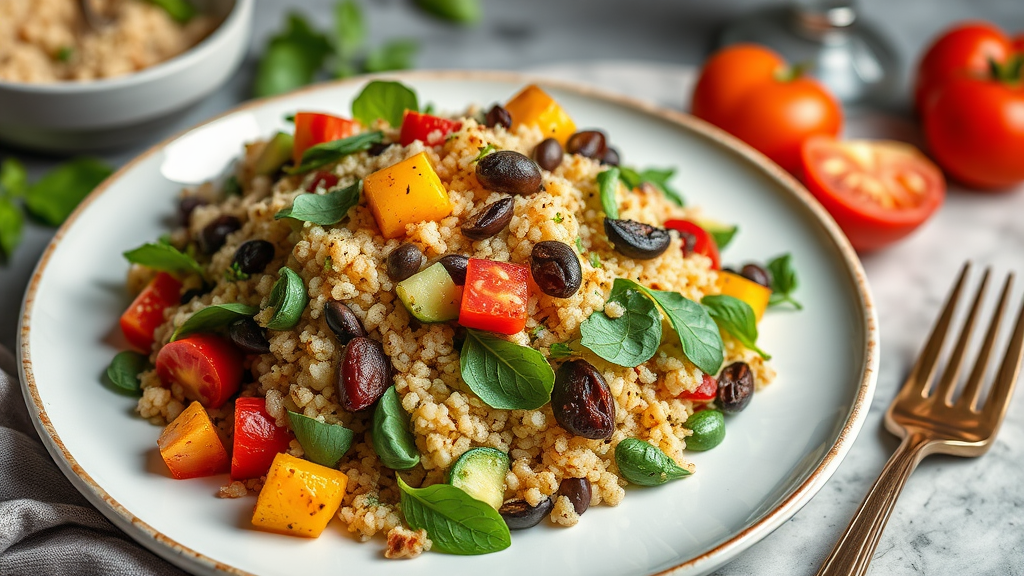 Mediterranean Quinoa Salad with Roasted Vegetables