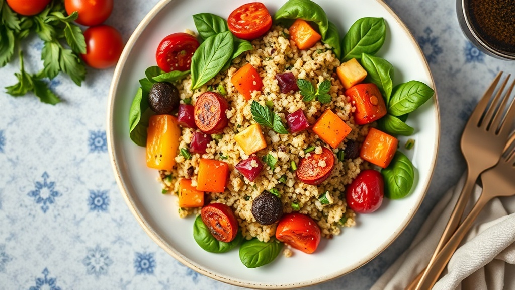 Mediterranean Quinoa Salad with Roasted Vegetables