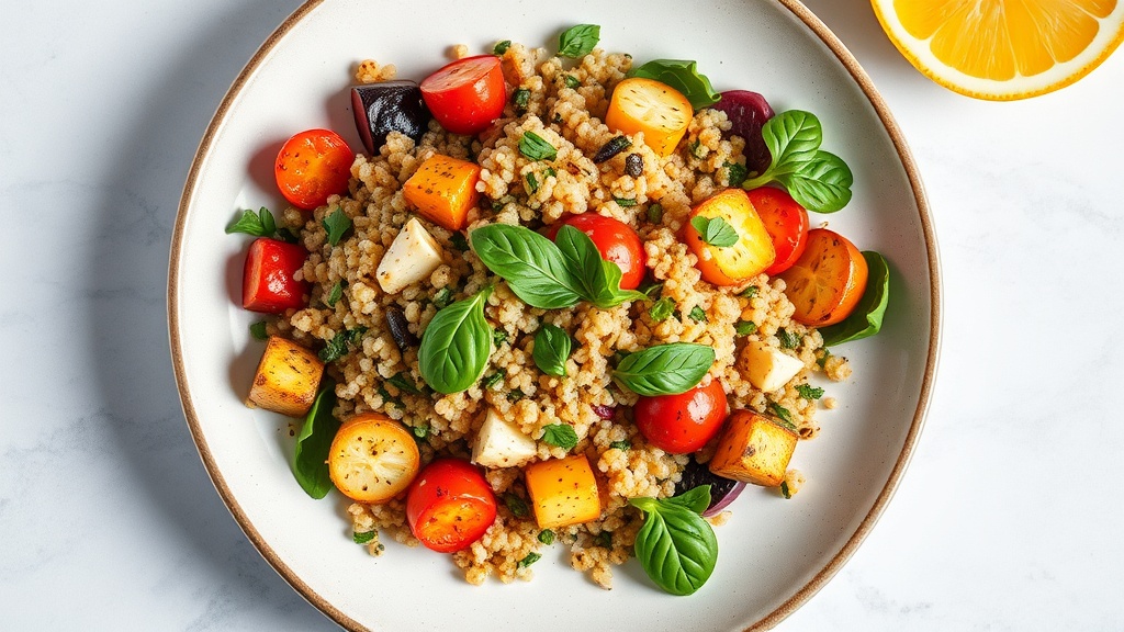 Mediterranean Quinoa Salad with Roasted Vegetables