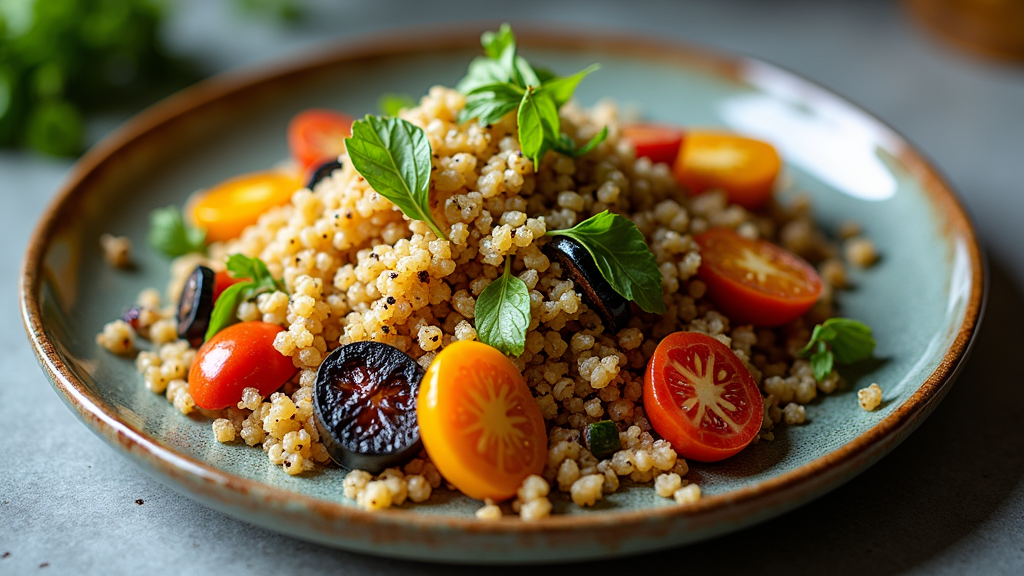 Mediterranean Quinoa Salad with Roasted Vegetables