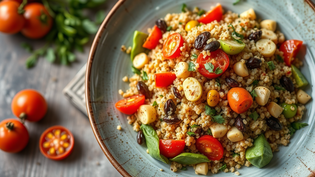 Mediterranean Quinoa Salad with Roasted Vegetables