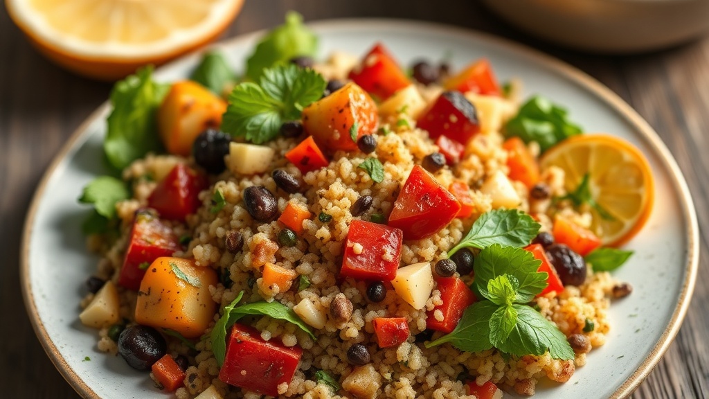 Mediterranean Quinoa Salad with Roasted Vegetables