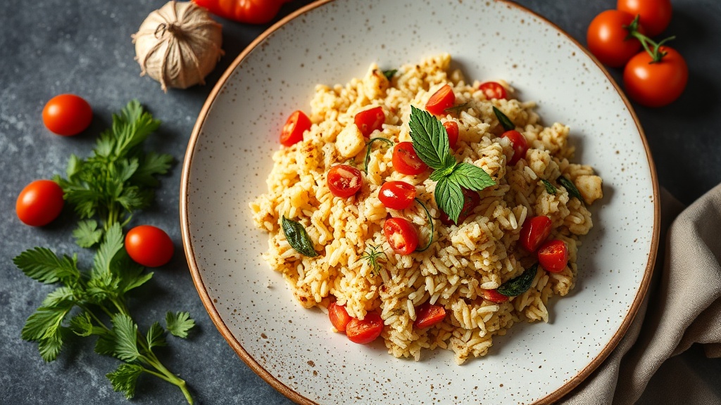 Mediterranean Rice and Potato Bake