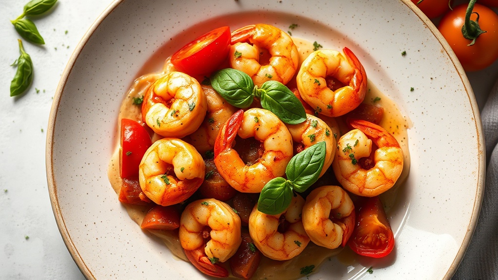 Mediterranean Shrimp and Tomato Skillet