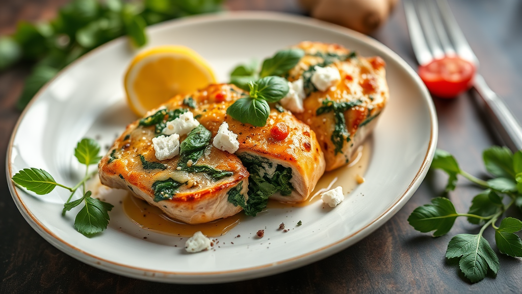 Mediterranean Stuffed Chicken with Feta and Spinach