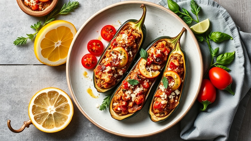 Mediterranean Stuffed Courgettes