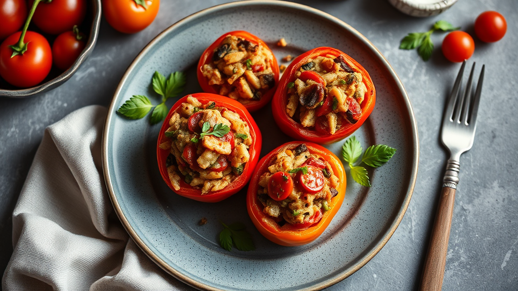 Mediterranean Stuffed Mini Peppers