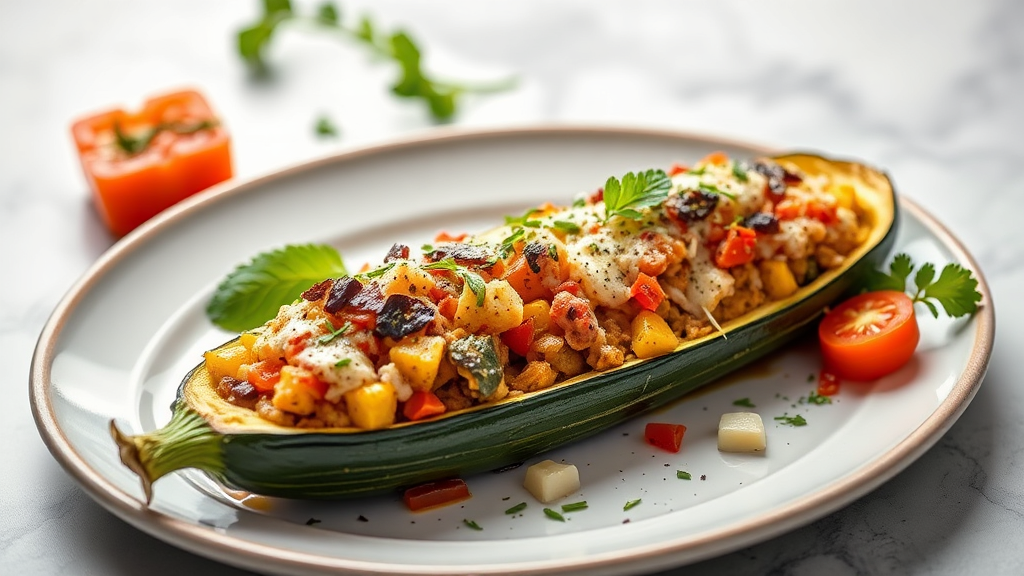 Mediterranean Stuffed Zucchini