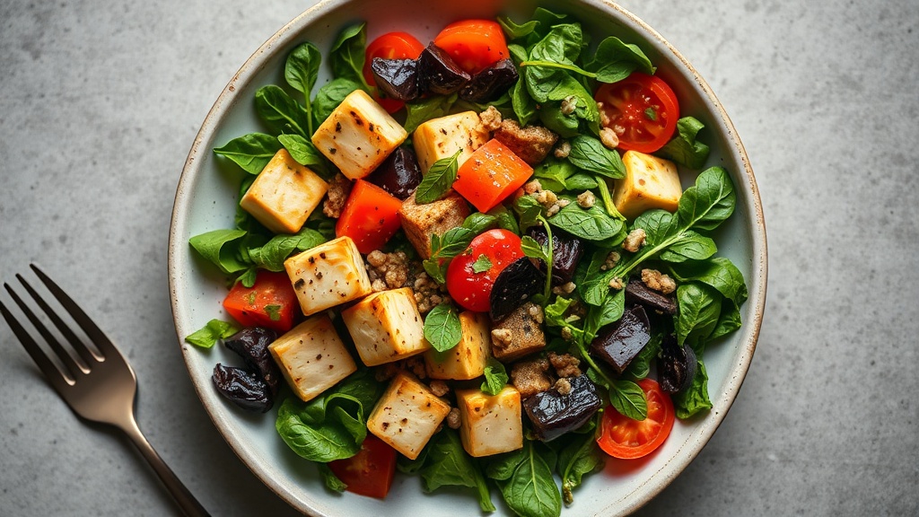 Mediterranean Tofu and Greens Bowl