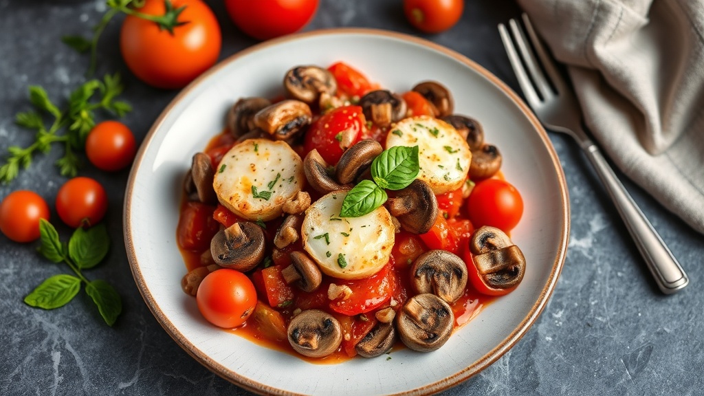 Mediterranean Tomato and Mushroom Bake